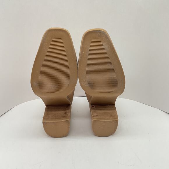 Joie Wevenly Beige Tan Suede Loafer Platform Heels Size 7.5 - Picture 13 of 16